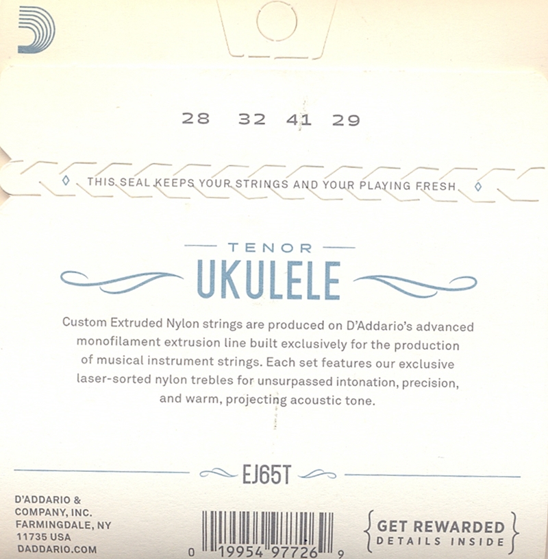 Sada strun na tenor ukulele D´ADDARIO EJ87T Titanium GCEA