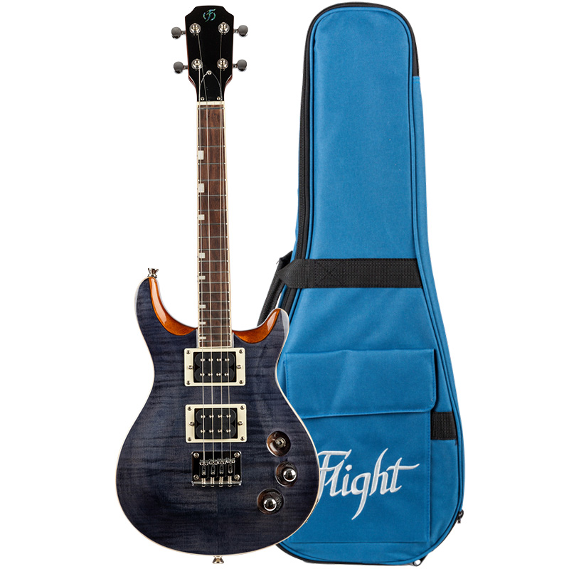 Tenor elektro rock ukulele Flight Vanguard BK