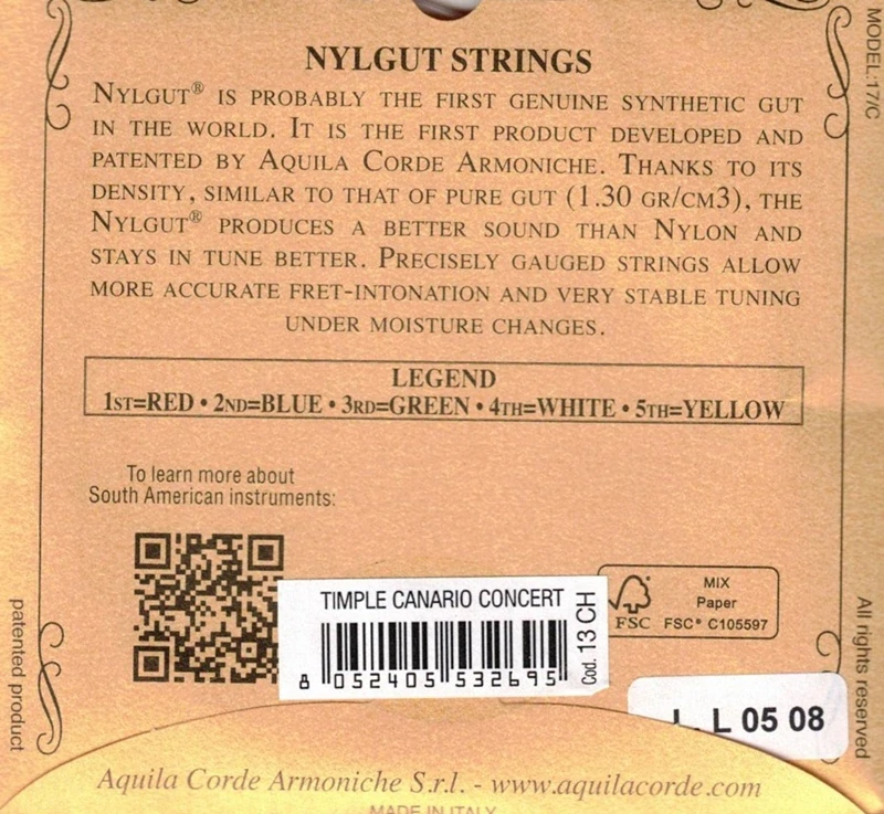 Struny na timple canario concert Aquila 13CH DAECG
