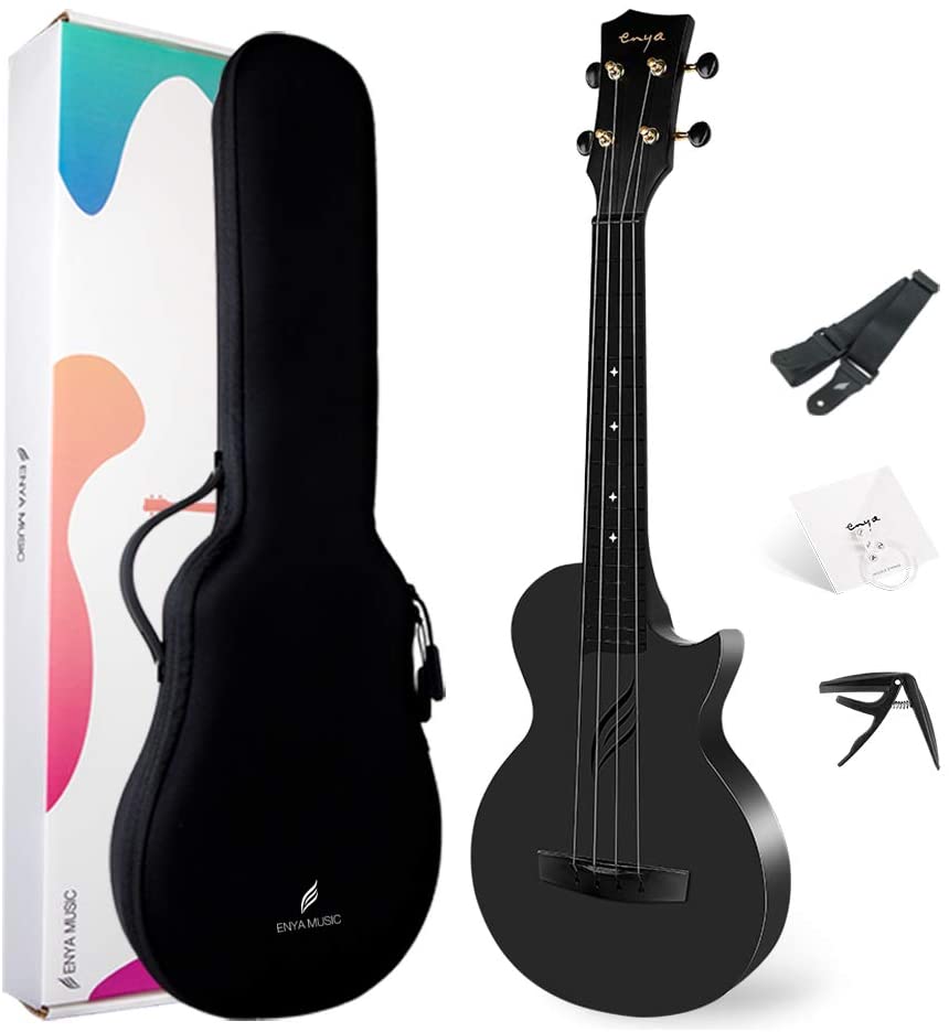 Koncertní elektro ukulele Enya Nova U+EQ/BK Černé