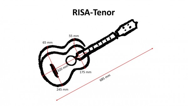 Tenor ukulele RISA UKA-KOA-BAT Celomasivní koa