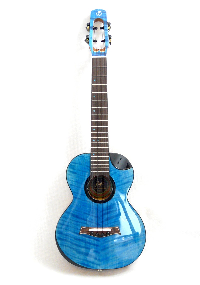 Celomasivní tenor ukulele Flight Comet EQ-A Modré
