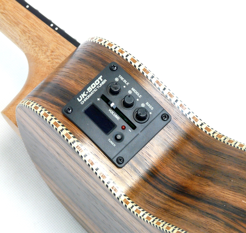Koncertní elektroakustické ukulele SNAIL UKC 498EQ Ebenové